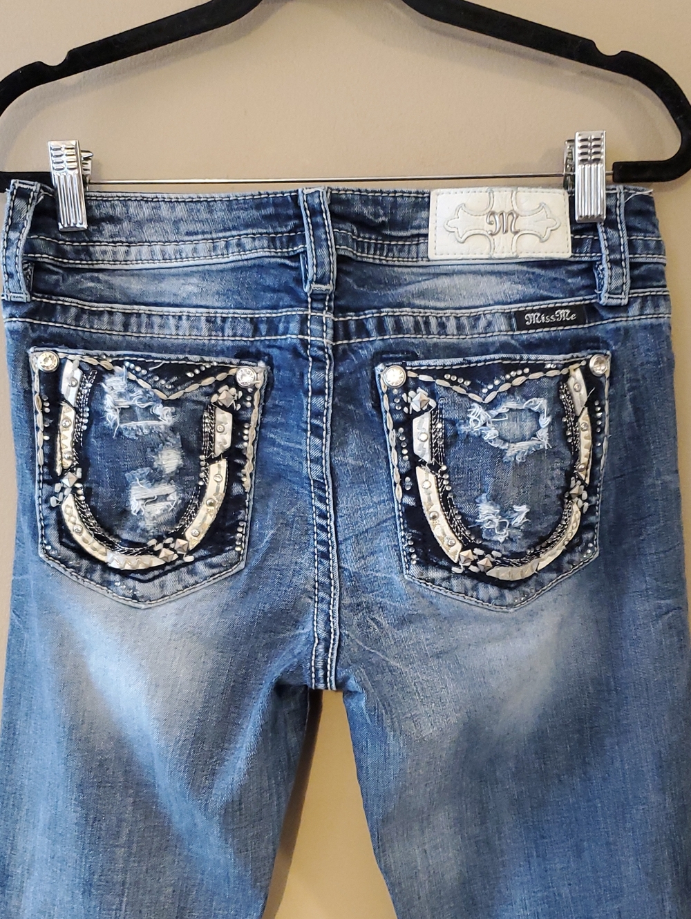 Miss Me Boot Cut Denim Jeans Med Wash Size 29 - Picture 2 of 12